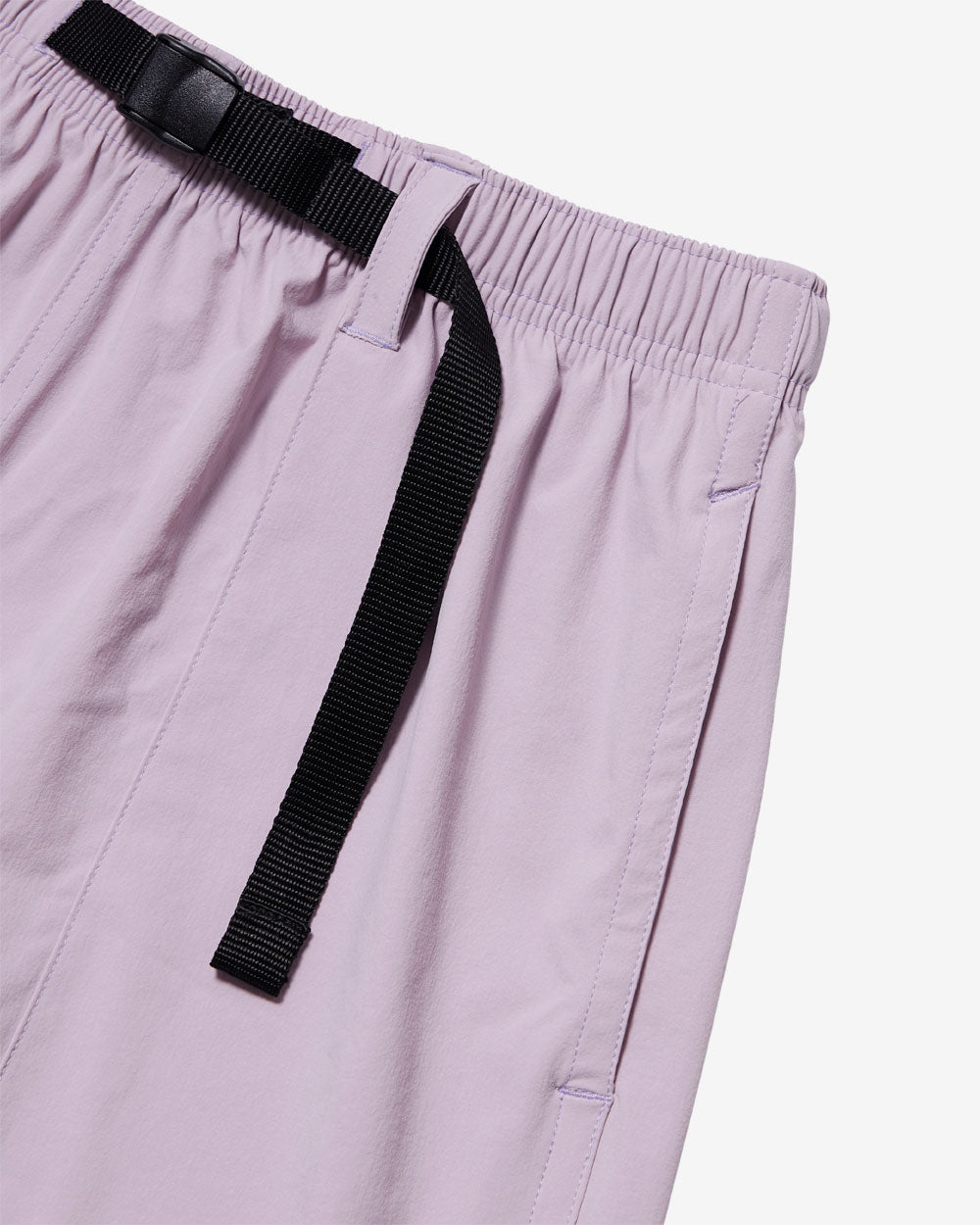 Nylon Belted Fatigue Shorts - Lilac