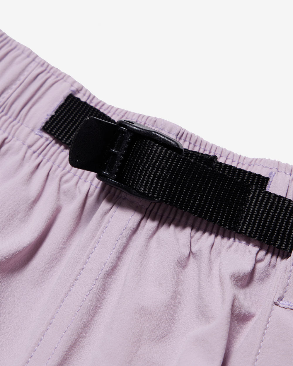 Nylon Belted Fatigue Shorts - Lilac