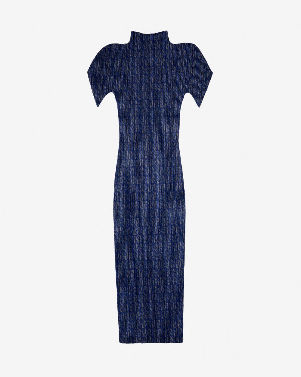 Monogram Pleated Dress - Deep Indigo