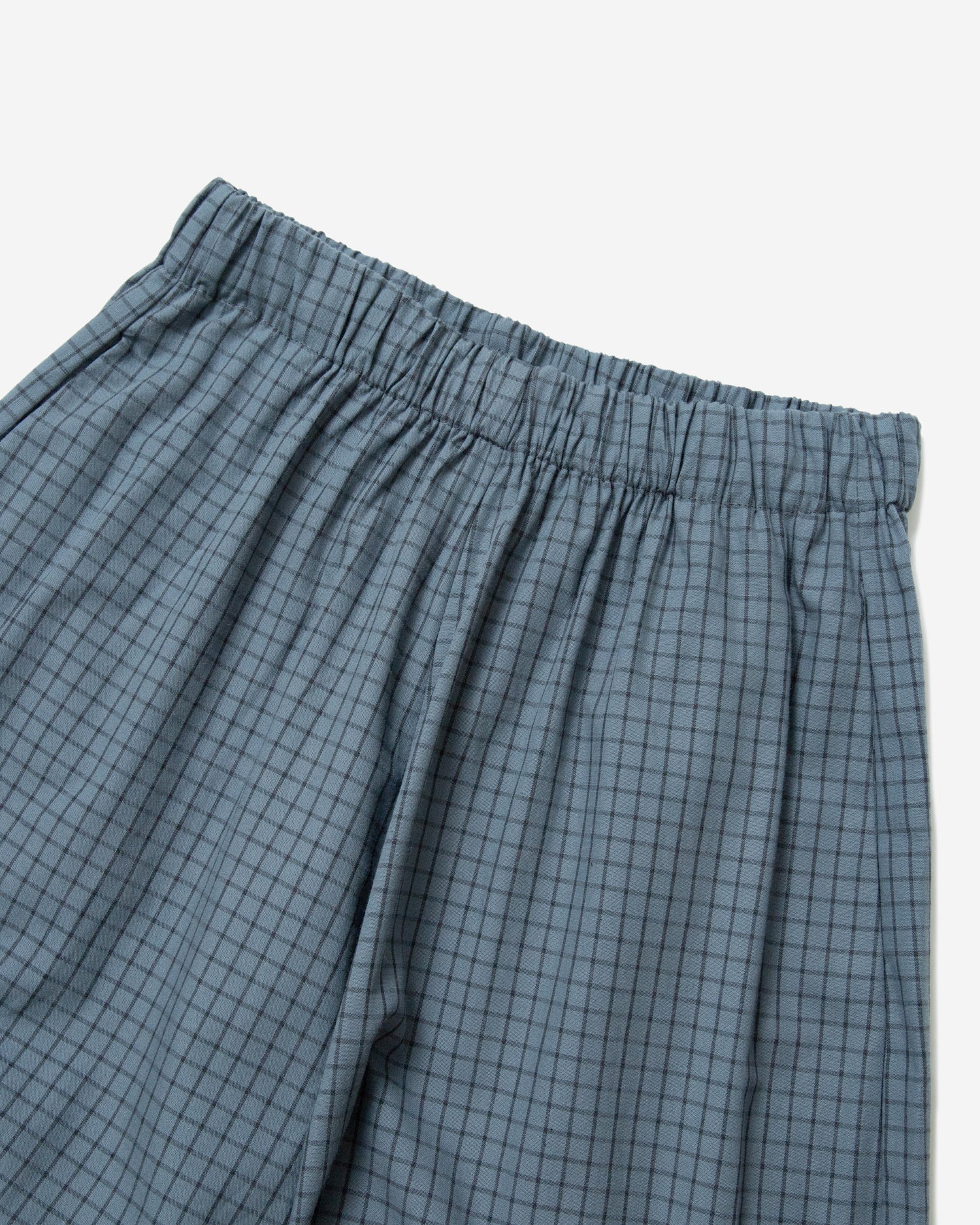 Turin Checkered - Cotton Curved Pants - Blue Check