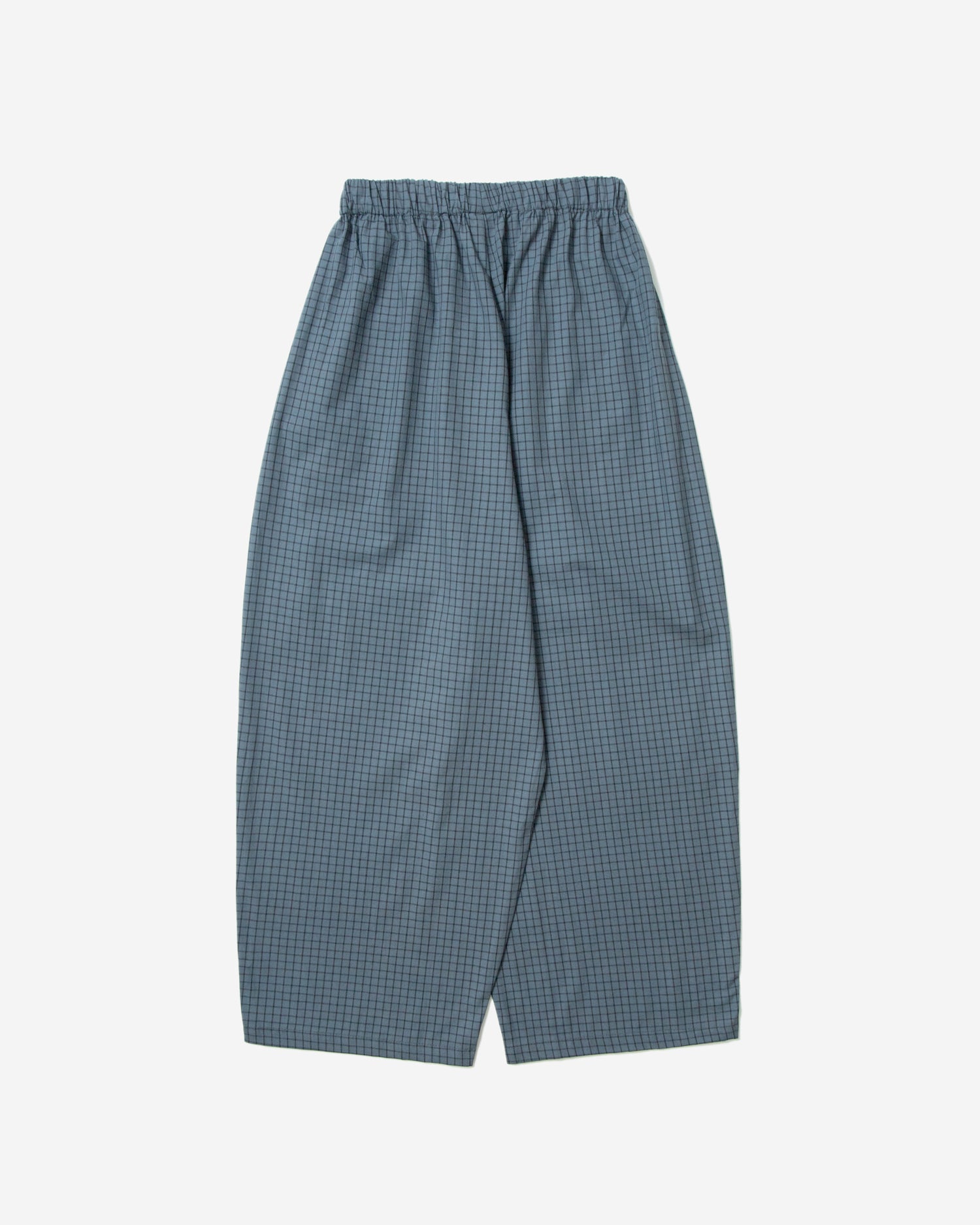 Turin Checkered - Cotton Curved Pants - Blue Check