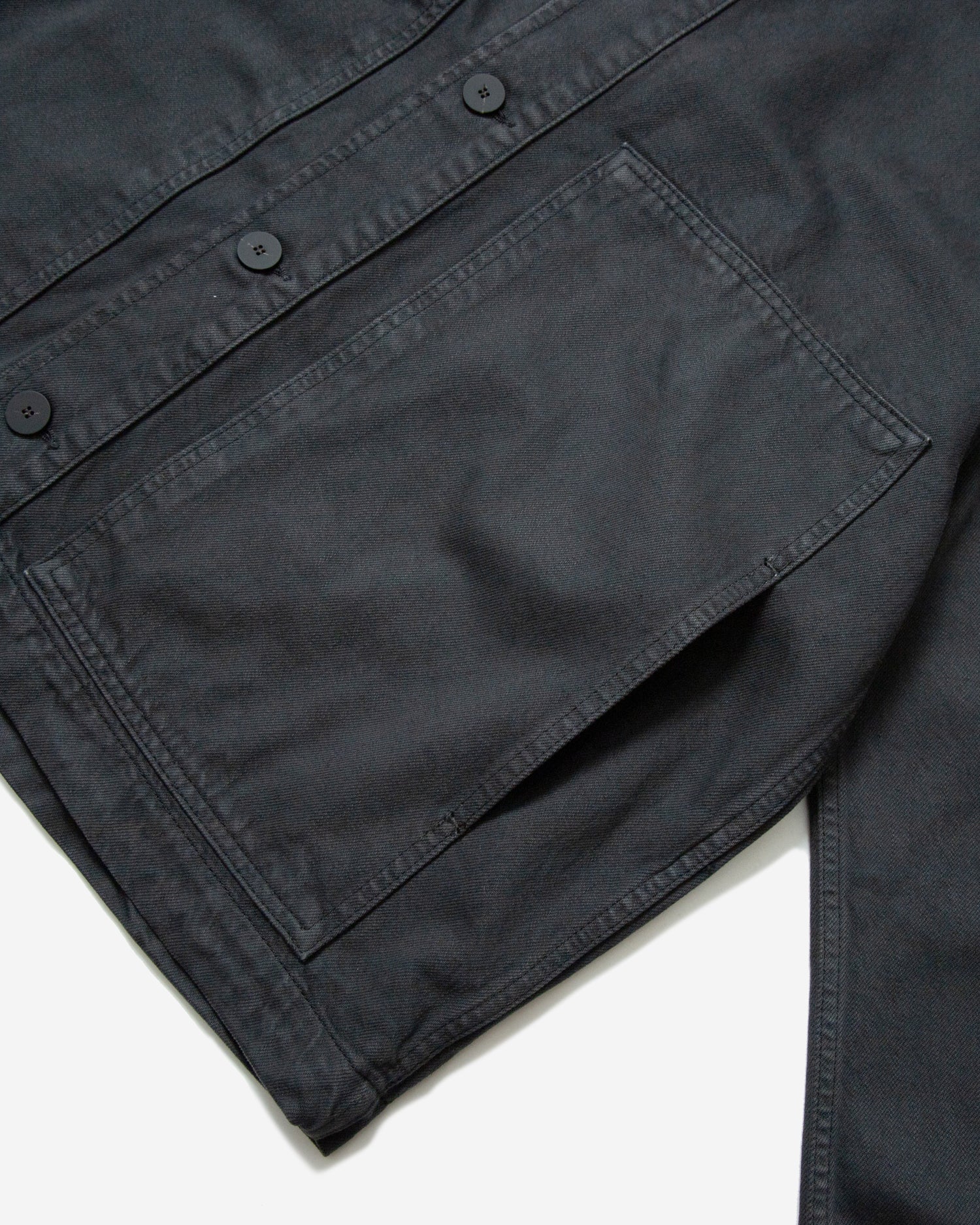 Graph Patch Pocket Denim Jacket - Tarmac Grey