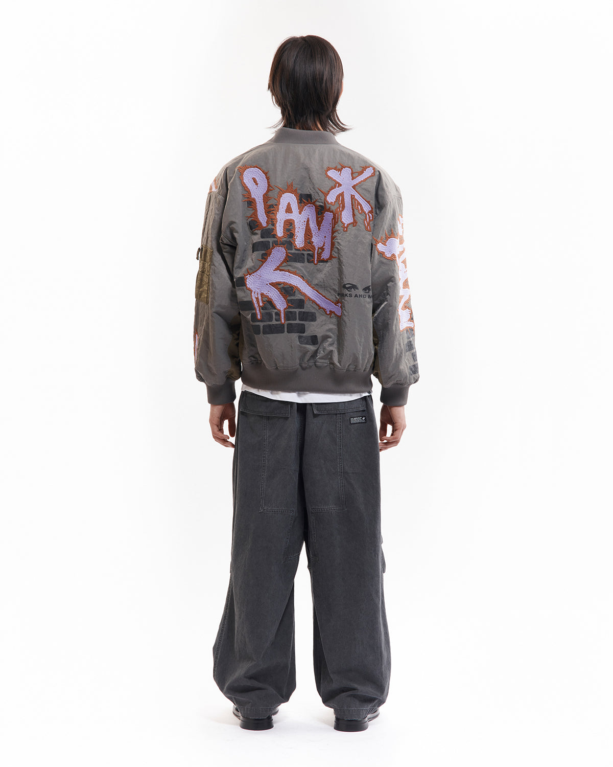Adorned Reversible Bomber Jacket - Drabs