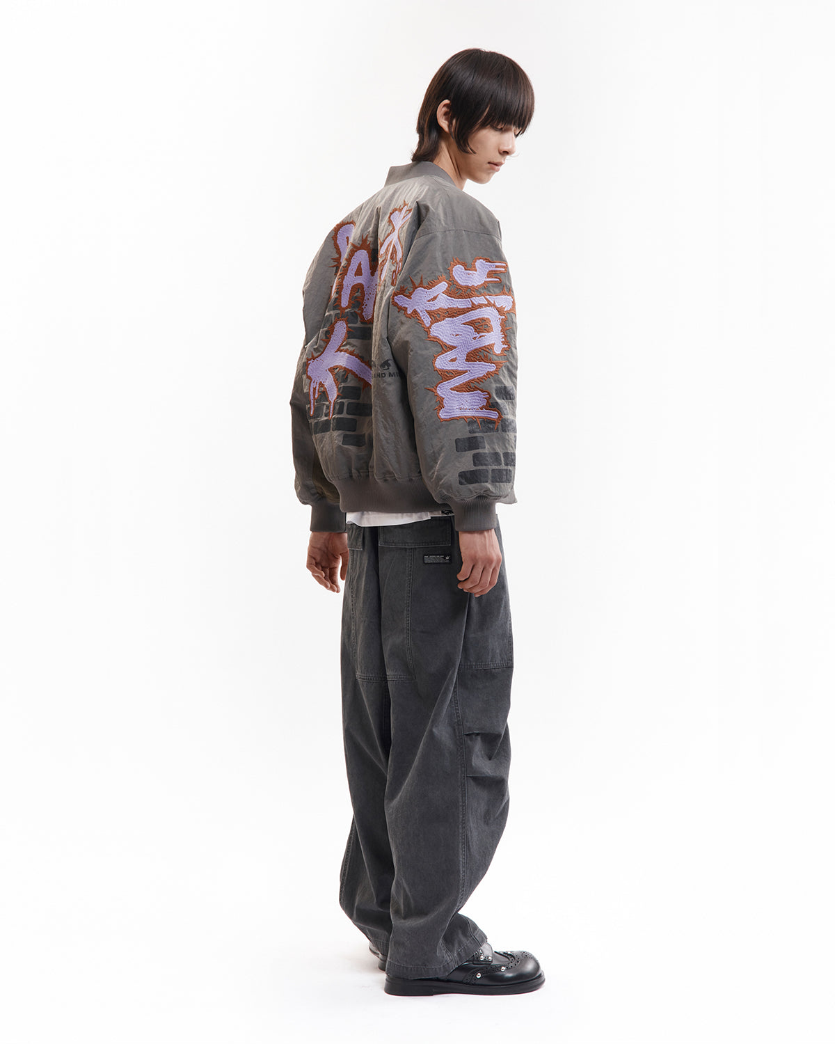 Adorned Reversible Bomber Jacket - Drabs