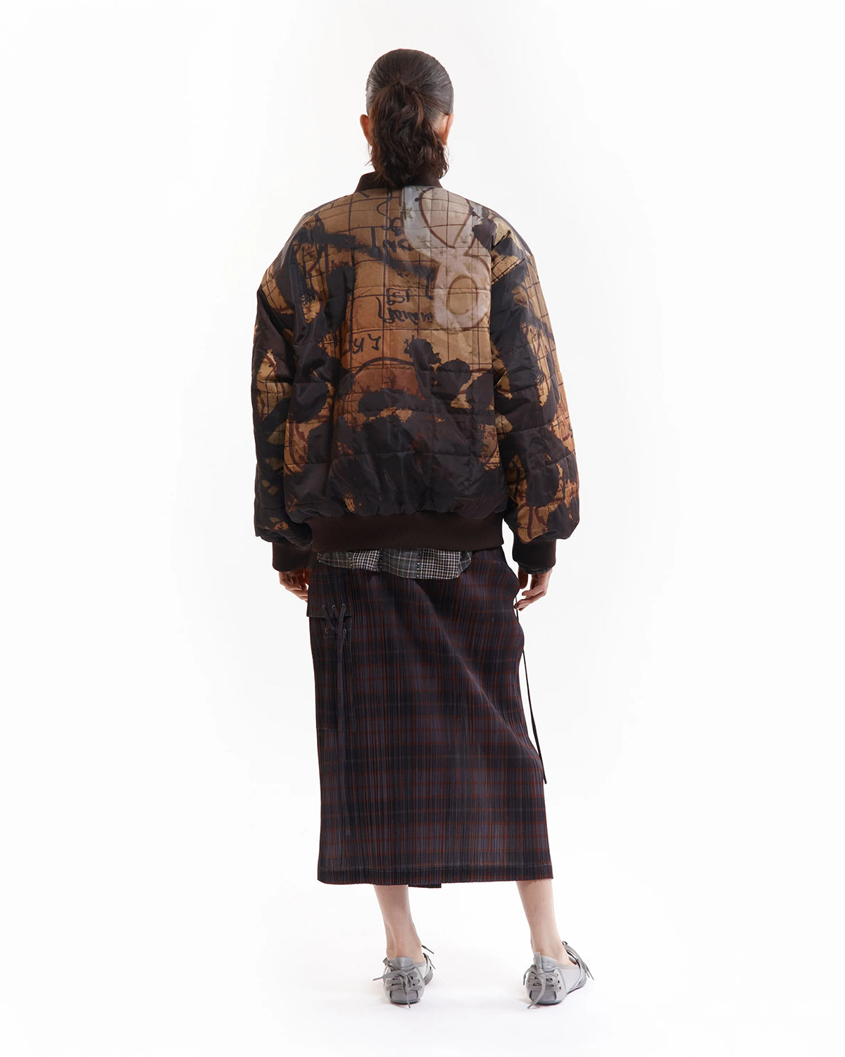Adorned Reversible Bomber Jacket - Drabs