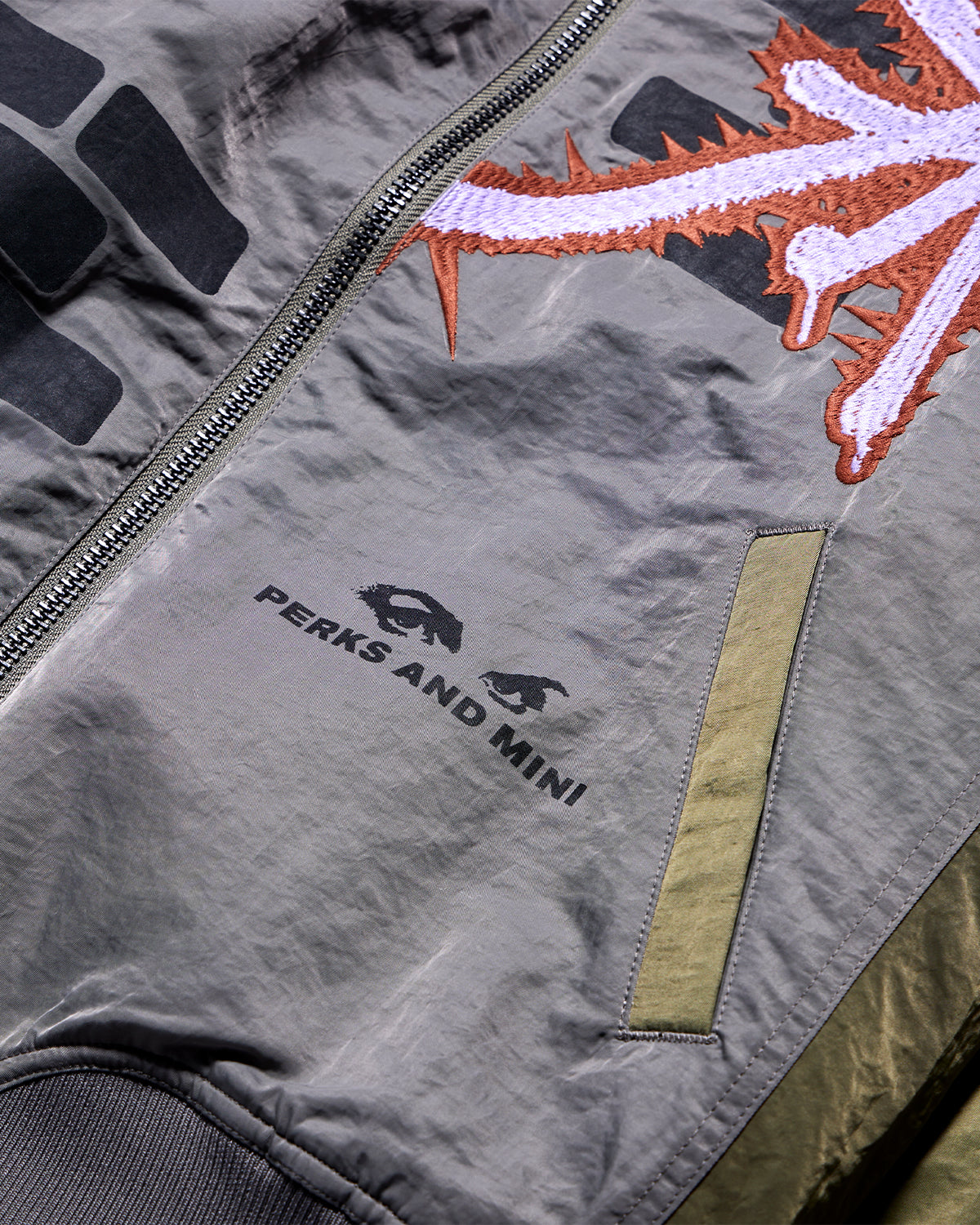 Adorned Reversible Bomber Jacket - Drabs