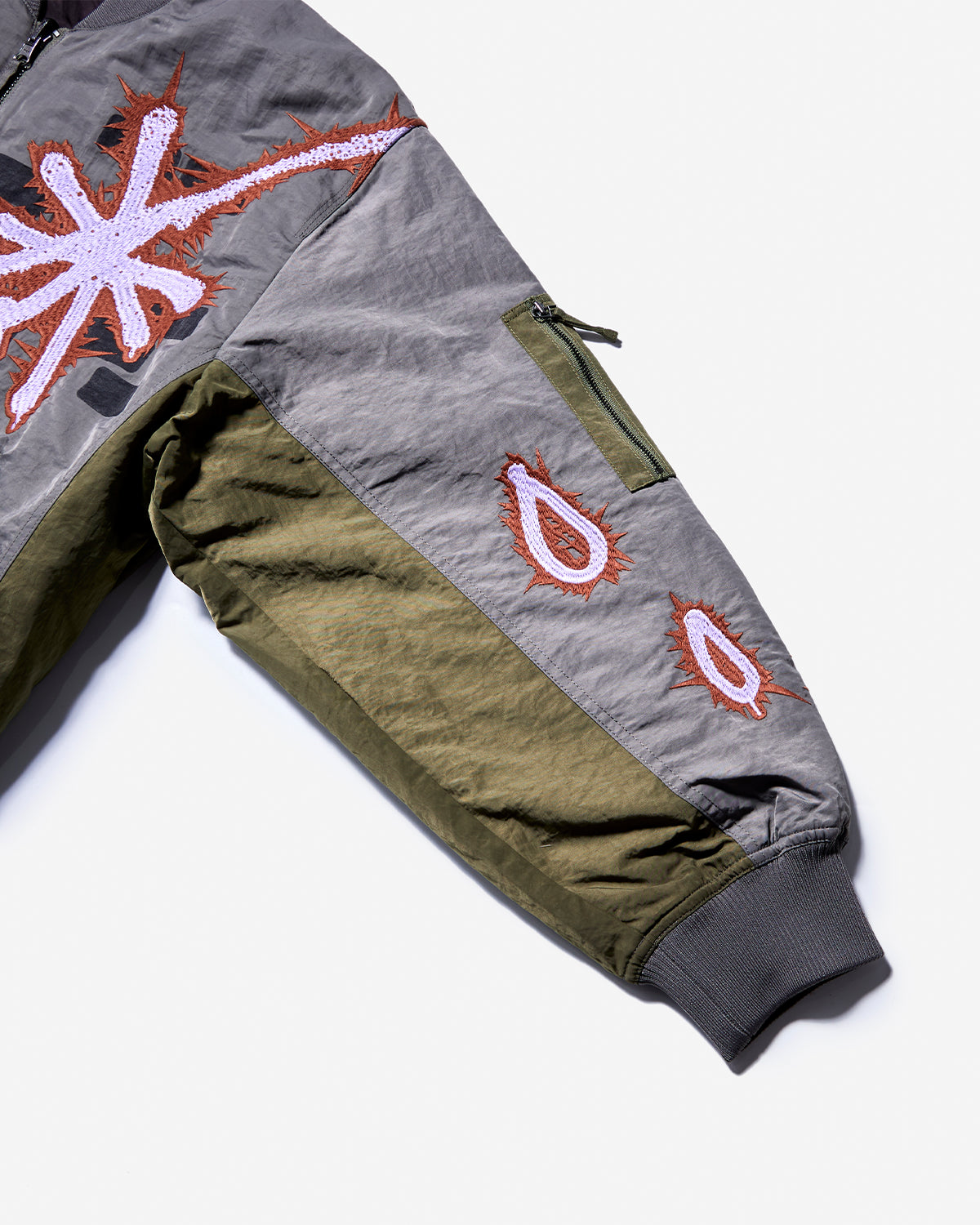 Adorned Reversible Bomber Jacket - Drabs