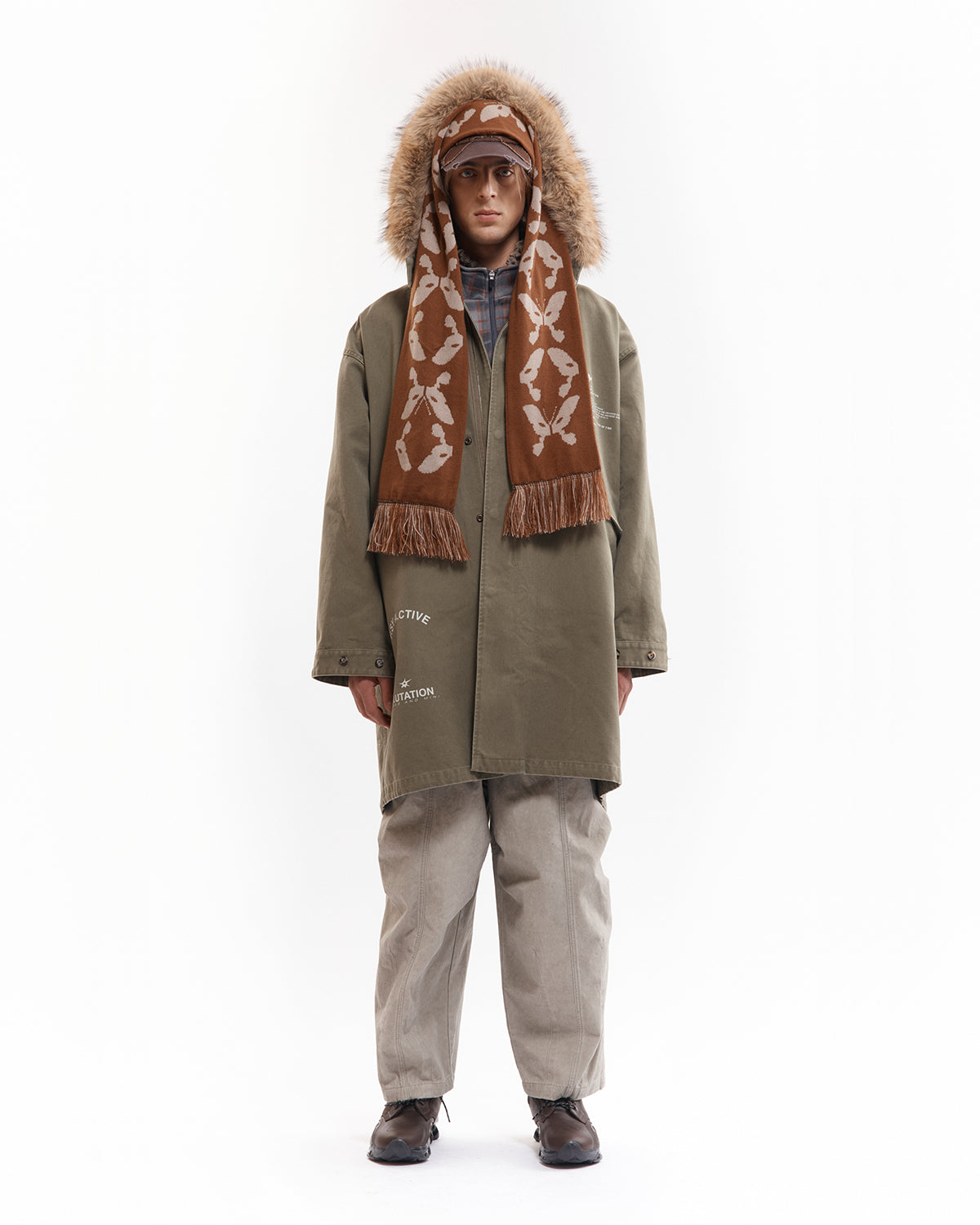 Kaleidoscope Bonnet Scarf - Brown