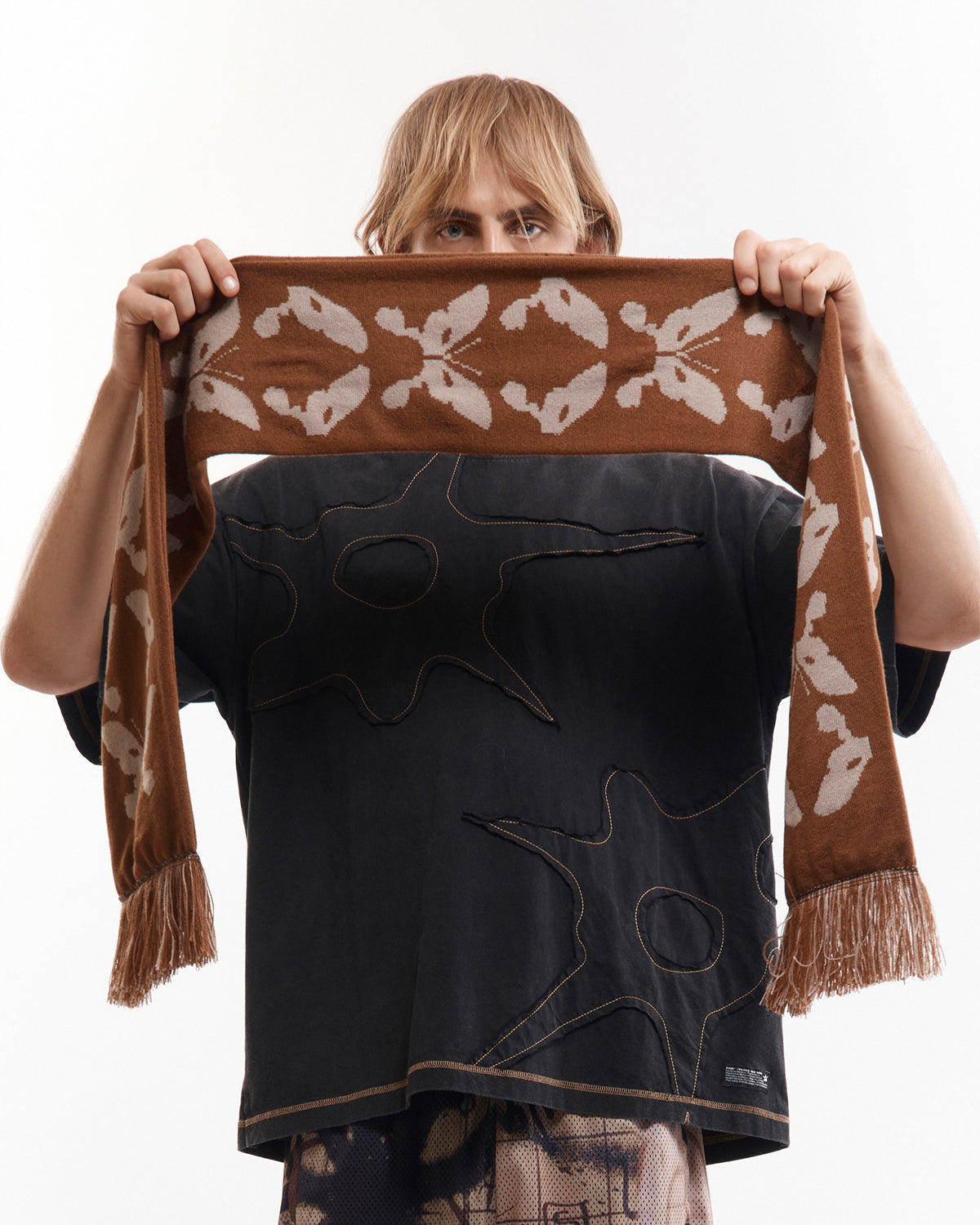 Kaleidoscope Bonnet Scarf - Brown