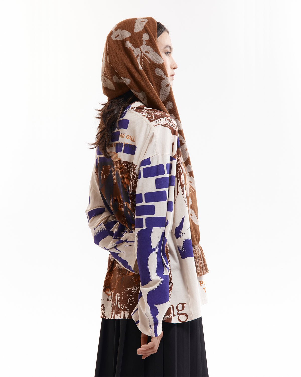 Kaleidoscope Bonnet Scarf - Brown