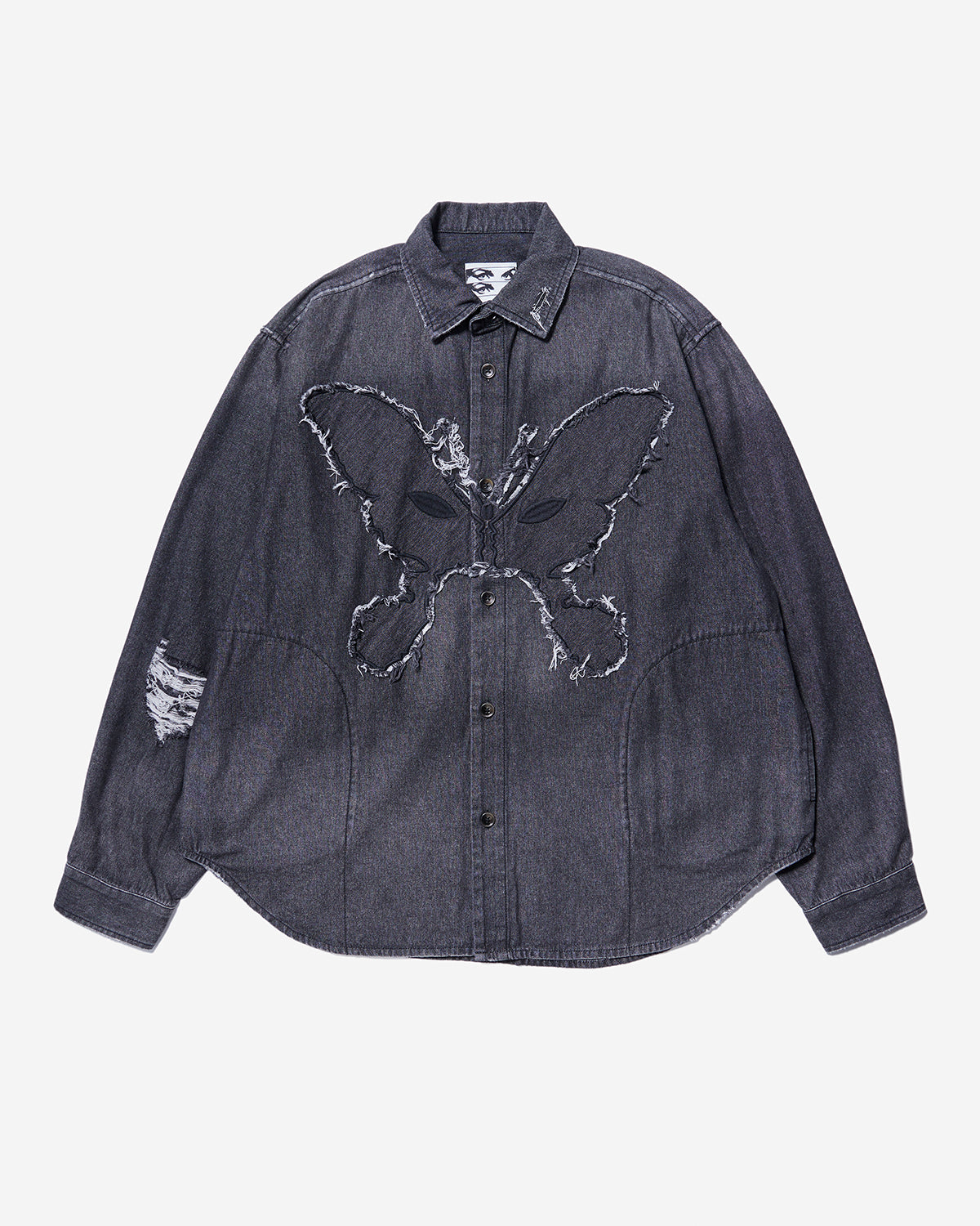 Moments In Love Overshirt - Black Chambray