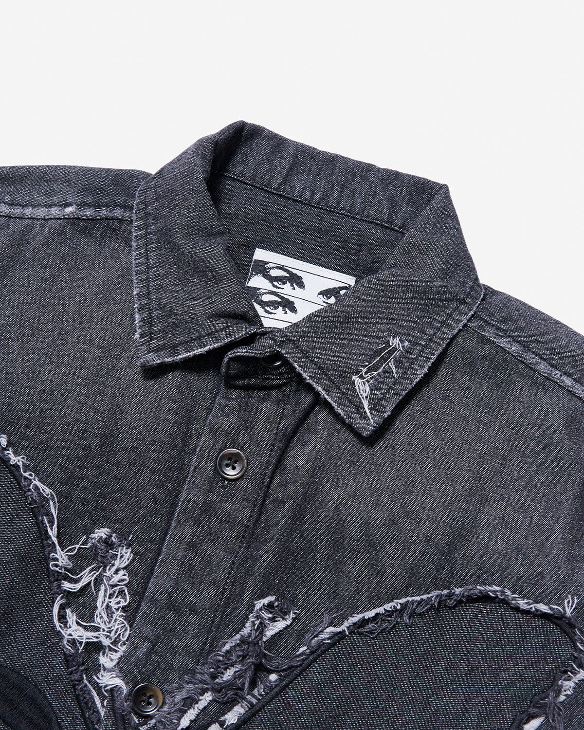 Moments In Love Overshirt - Black Chambray