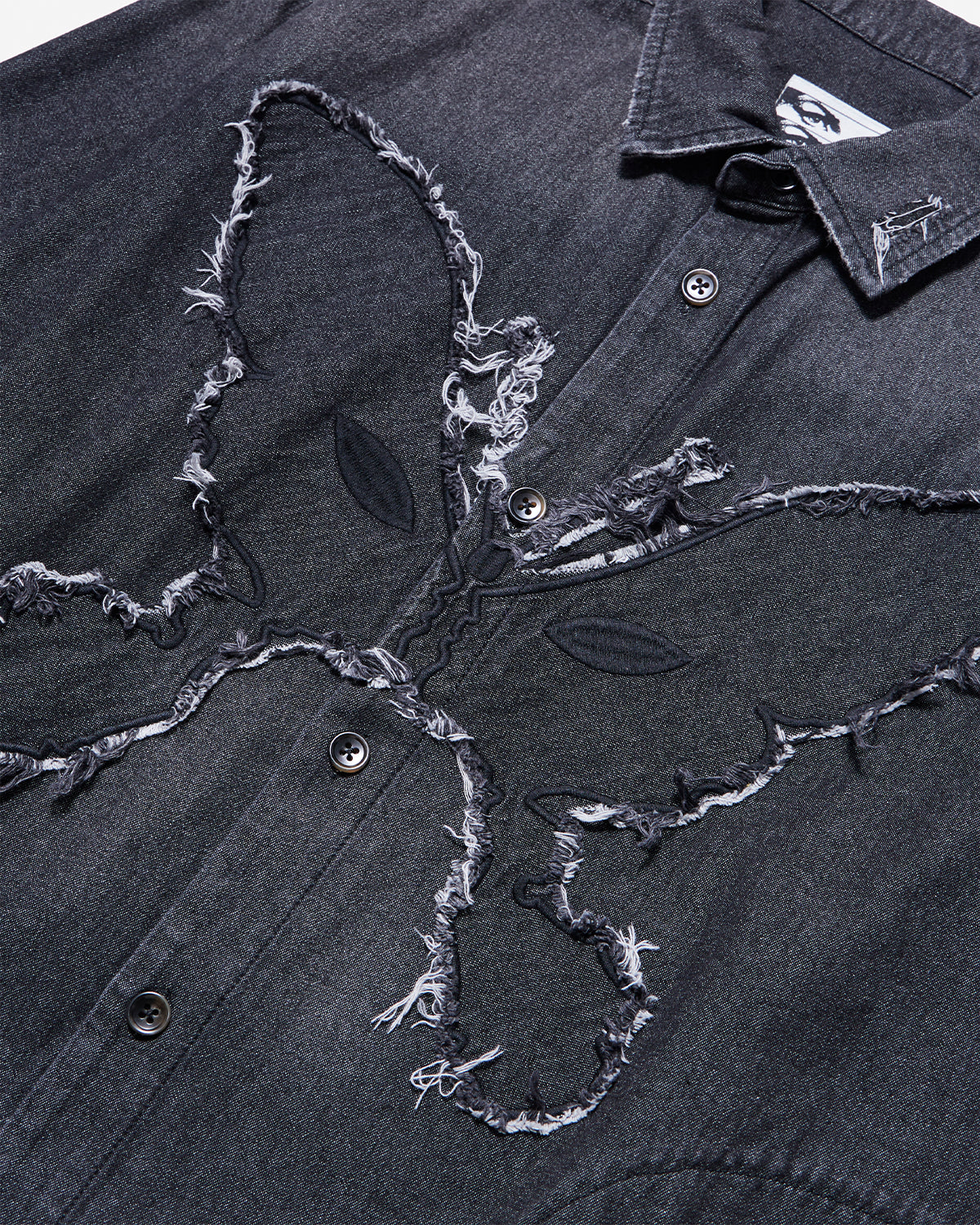 Moments In Love Overshirt - Black Chambray