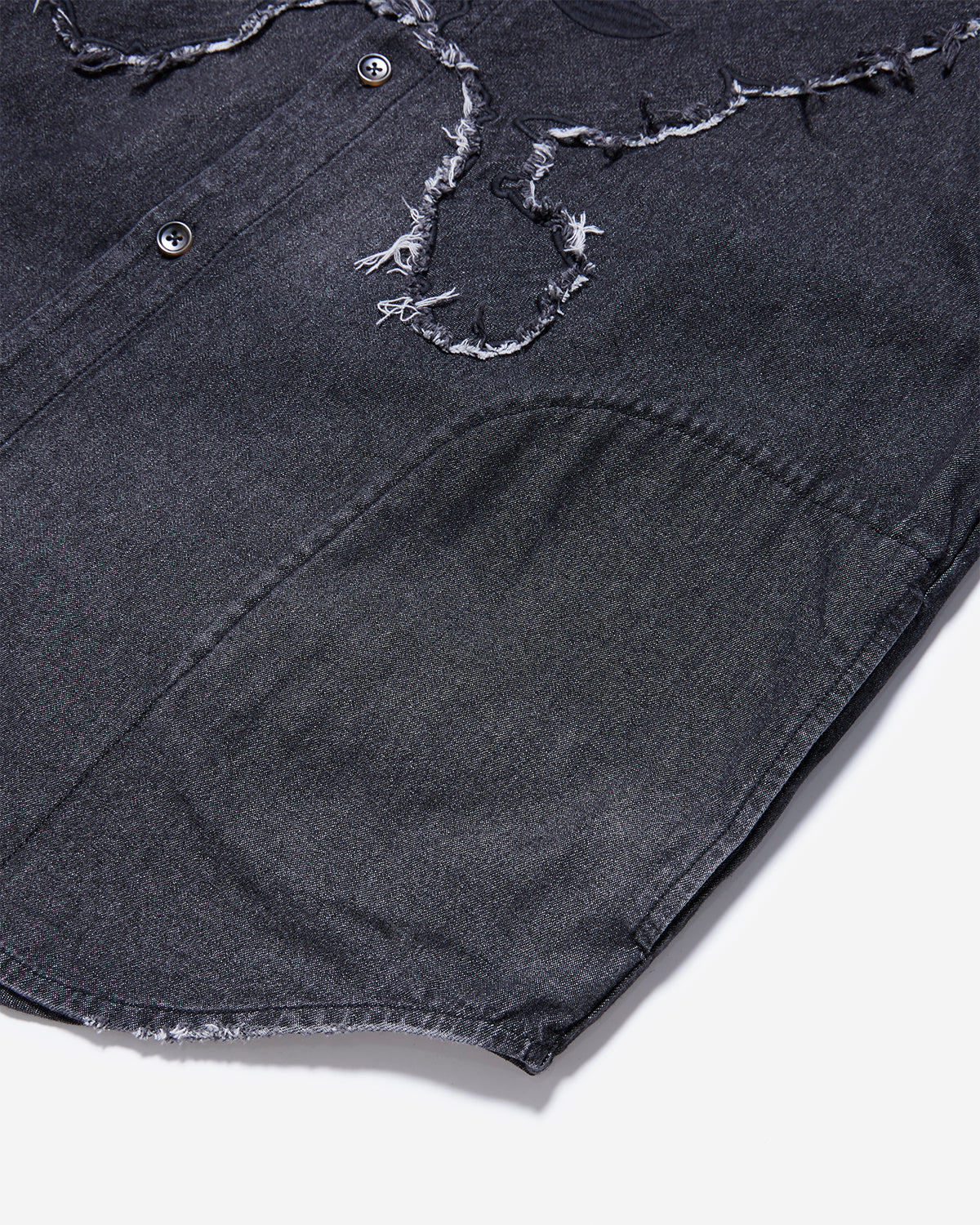 Moments In Love Overshirt - Black Chambray
