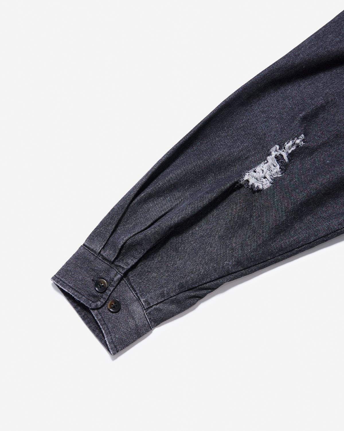Moments In Love Overshirt - Black Chambray