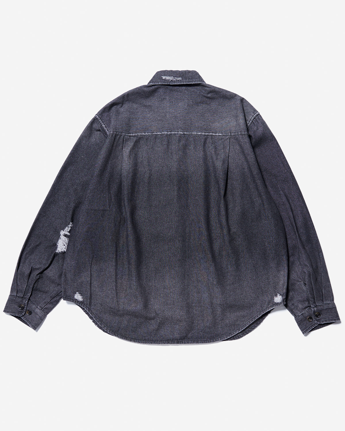 Moments In Love Overshirt - Black Chambray