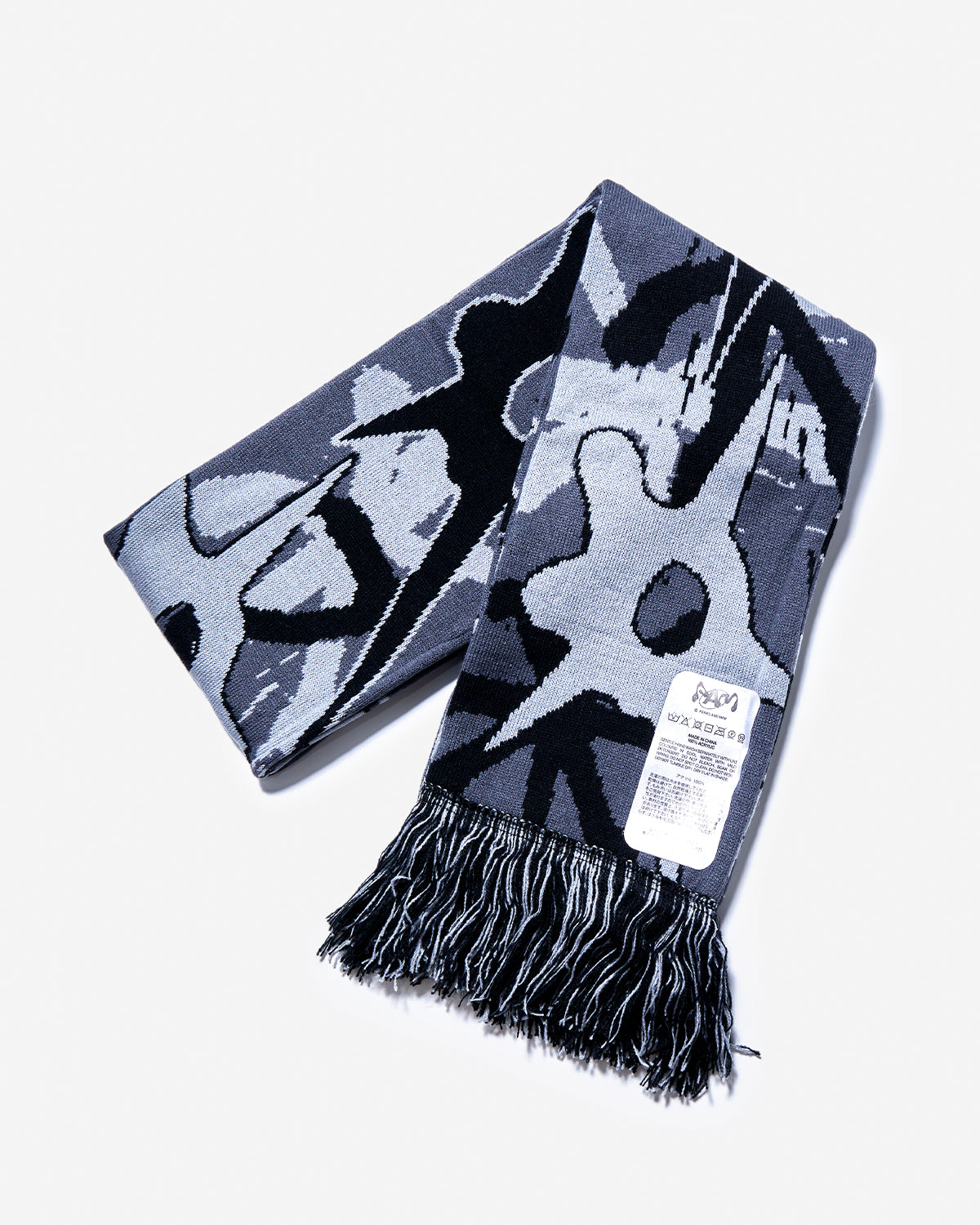 Multi Shot Urchin Bonnet Scarf - Greys