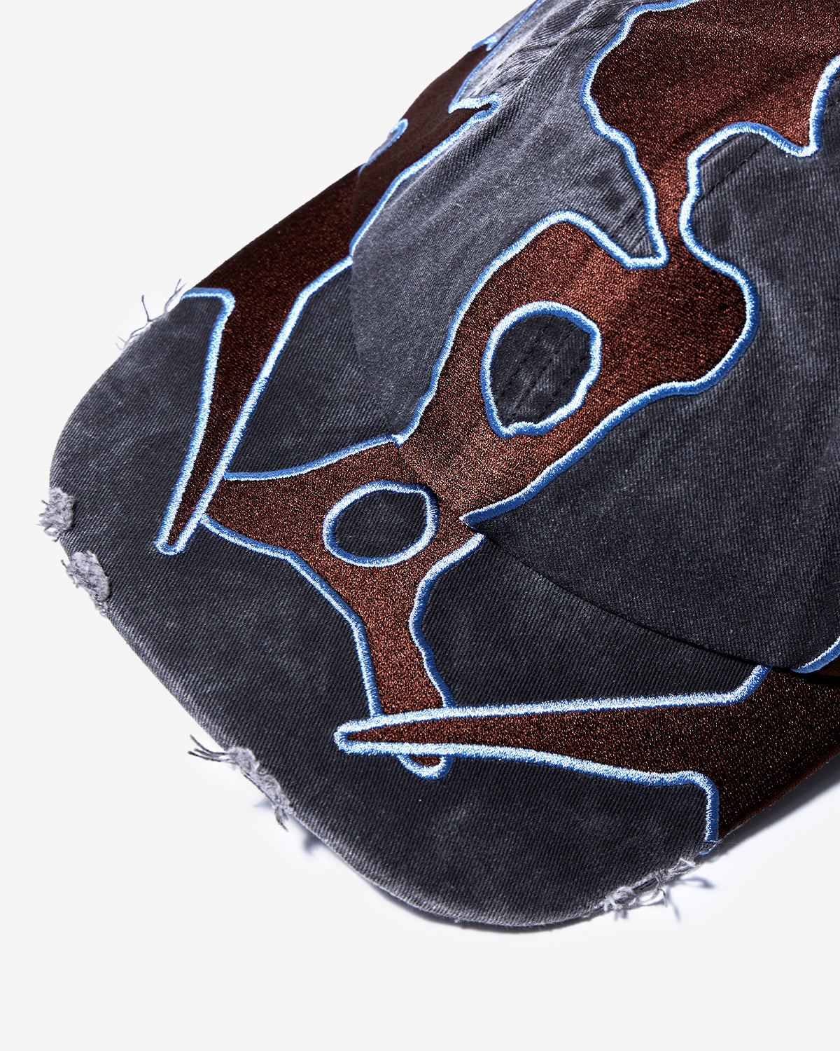 Outline Logo Cap - Black Wash