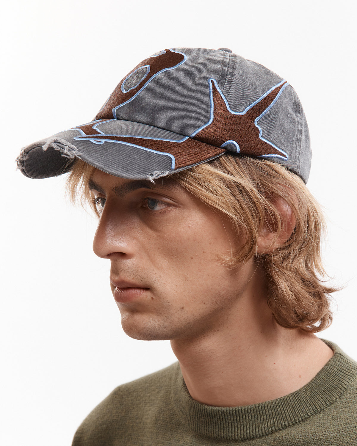 Outline Logo Cap - Black Wash