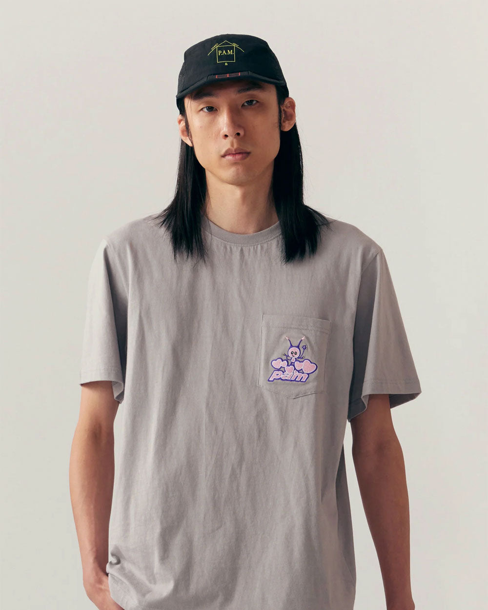 Pinga Pocket Tee - Cement