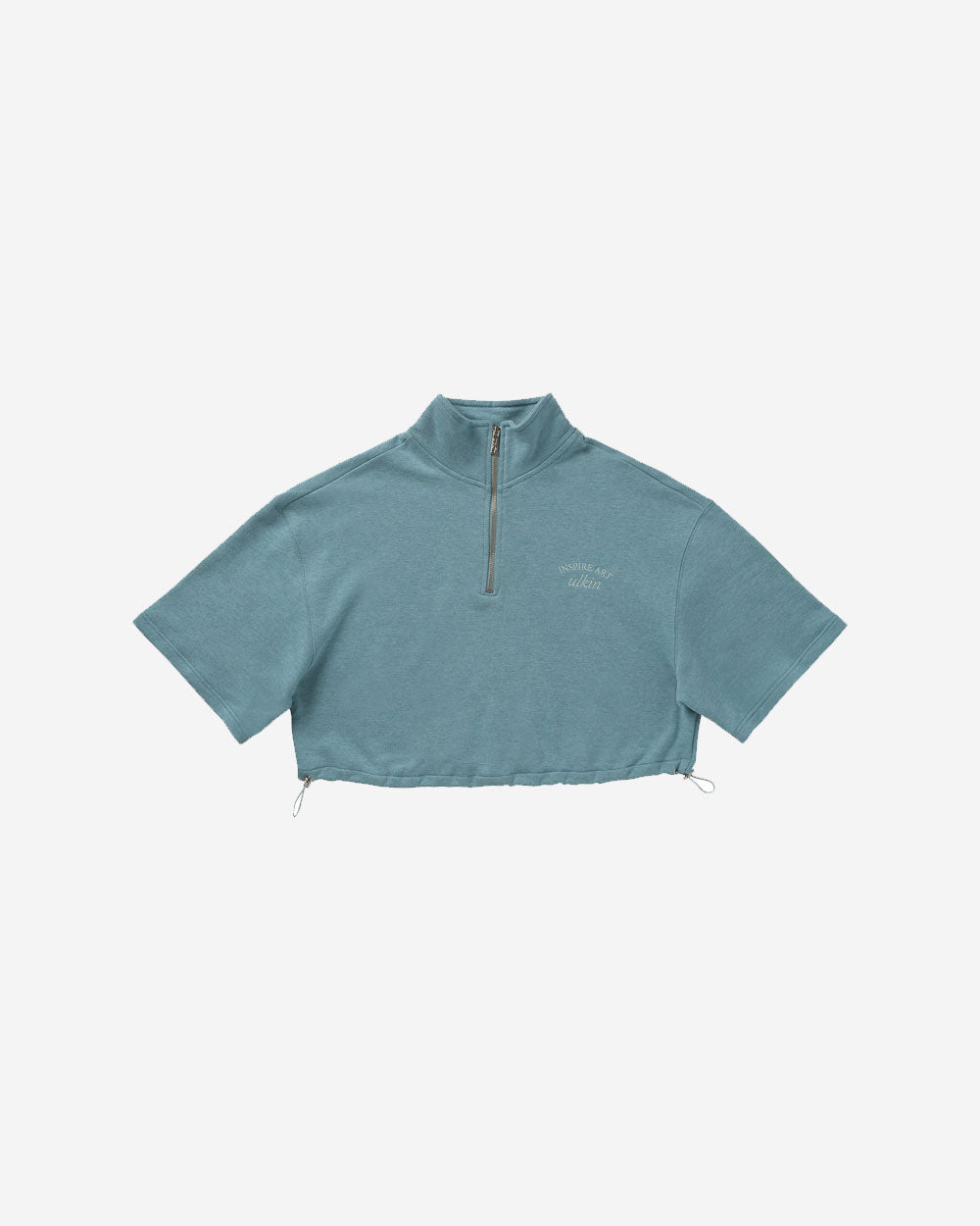 Inspire Art Logo Half Zip-Up Sweatshirt - Blue green