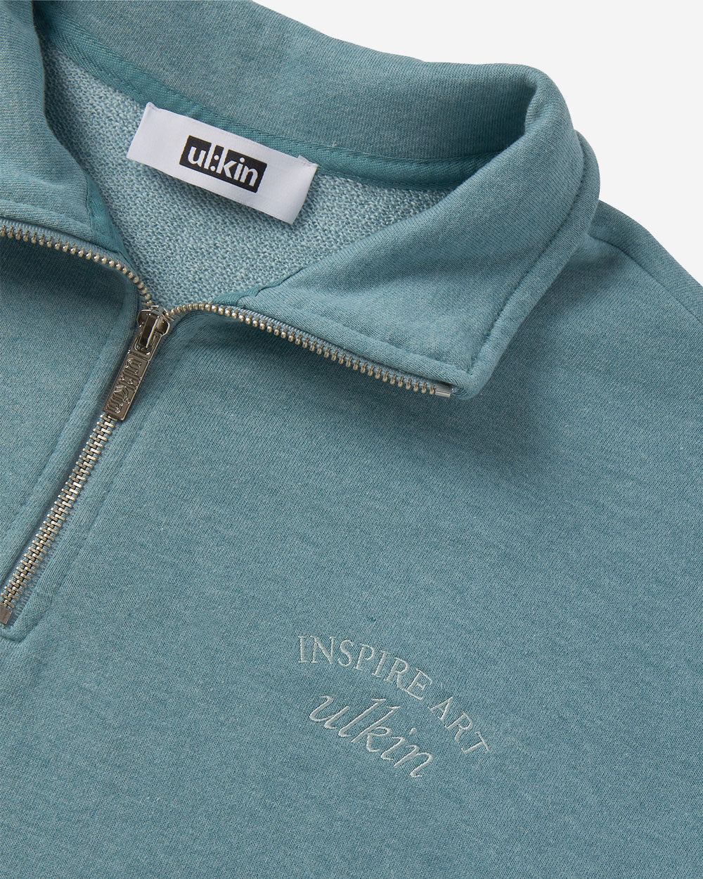 Inspire Art Logo Half Zip-Up Sweatshirt - Blue green