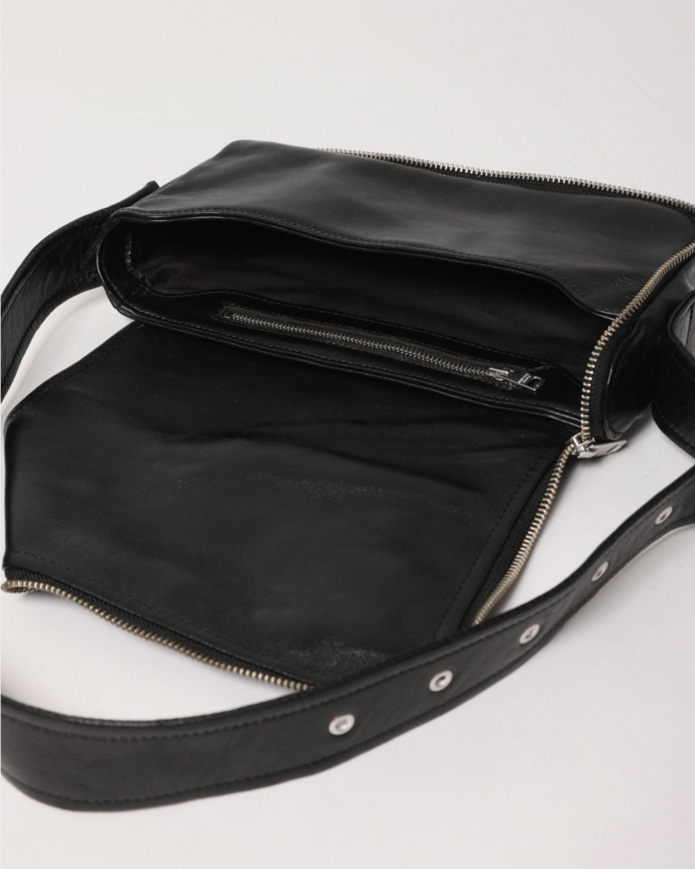 Riders Flap Shoulder Bag - Black