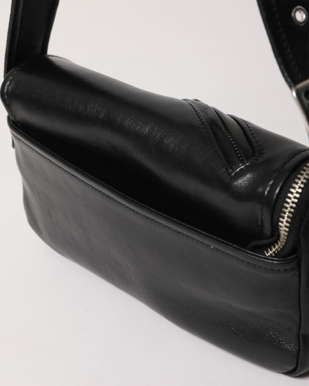 Riders Flap Shoulder Bag - Black