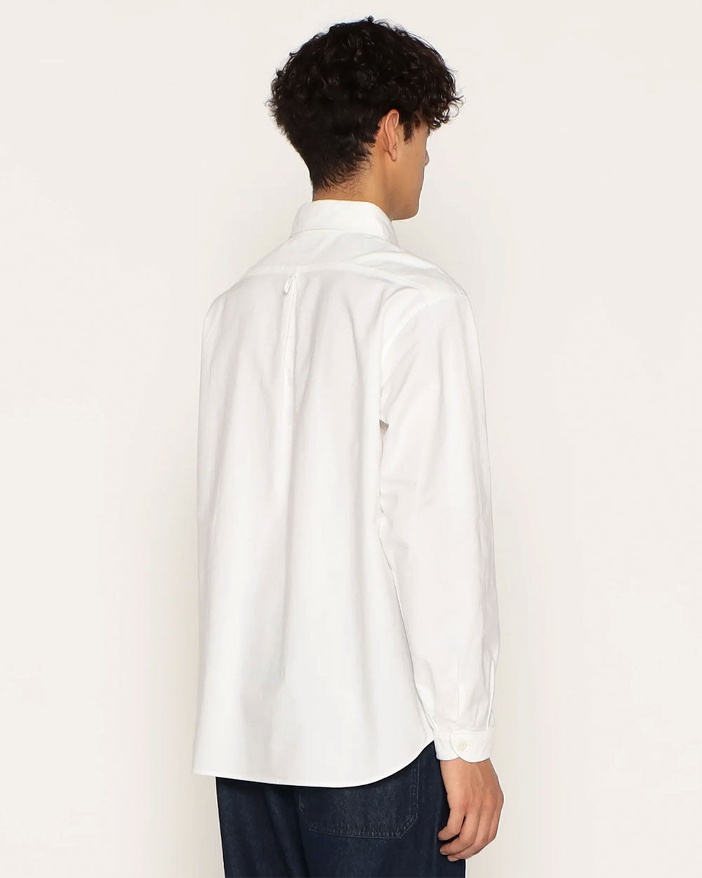 Round Collar P.O Wide Shirt L/S - White