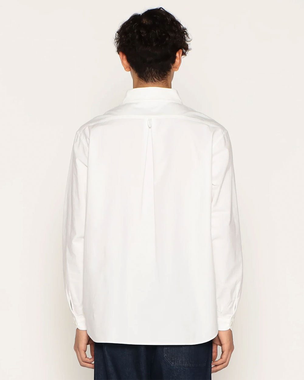 Round Collar P.O Wide Shirt L/S - White