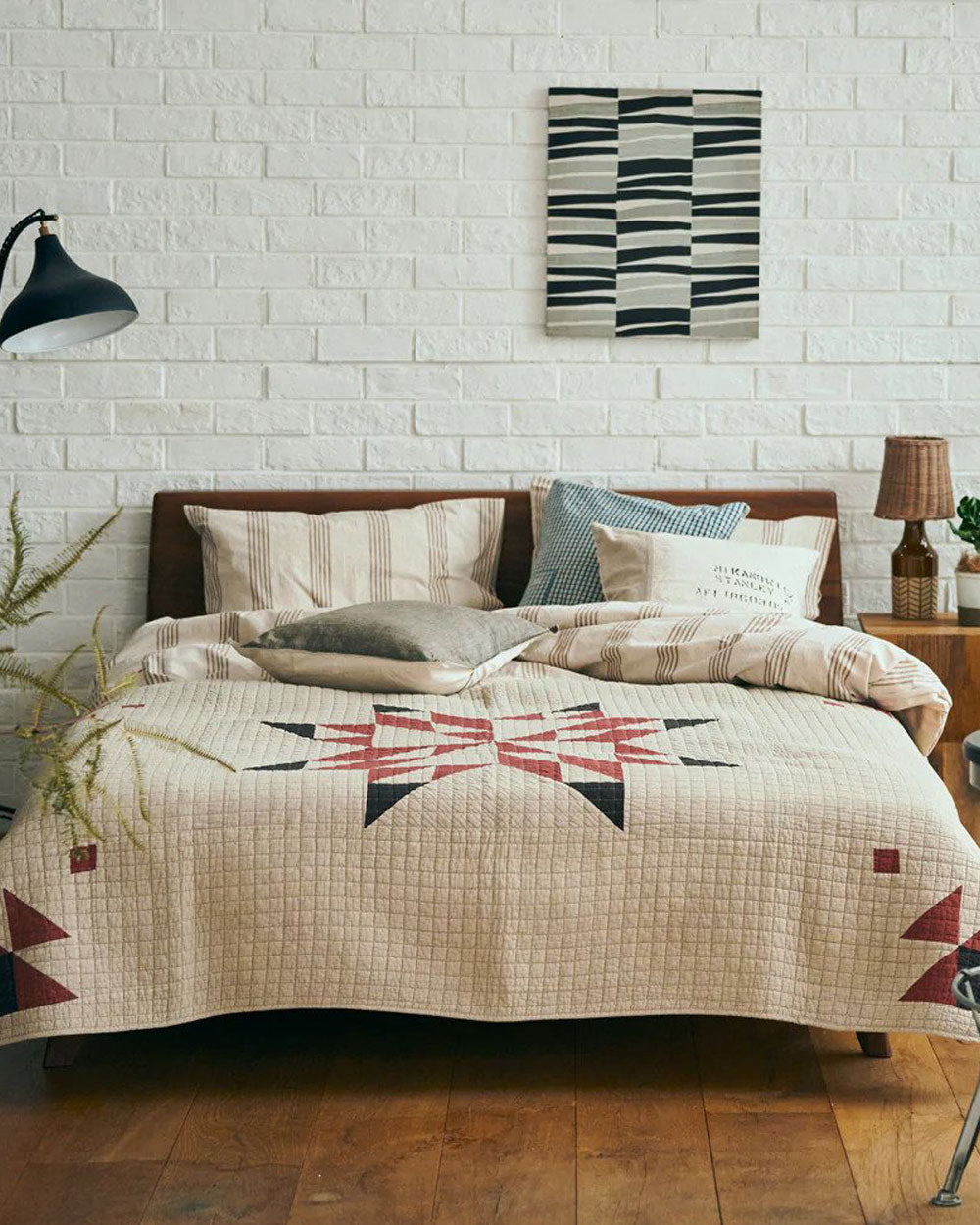 Patchwork Quilt - Beige