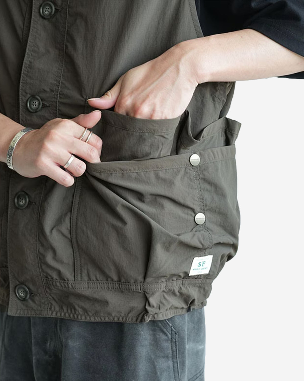 Overgrown Hiker Vest - Charcoal