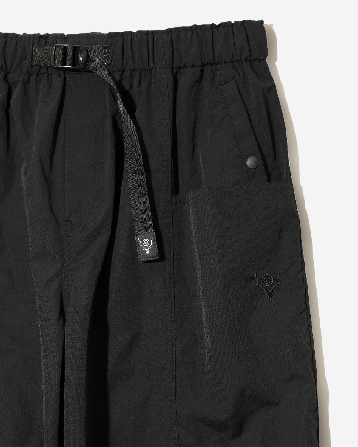 Belted C.S.Pant - Nylon Tussah - Black