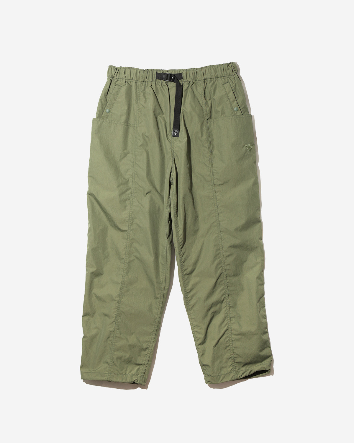 Belted C.S.Pant - Nylon Tussah - Olive