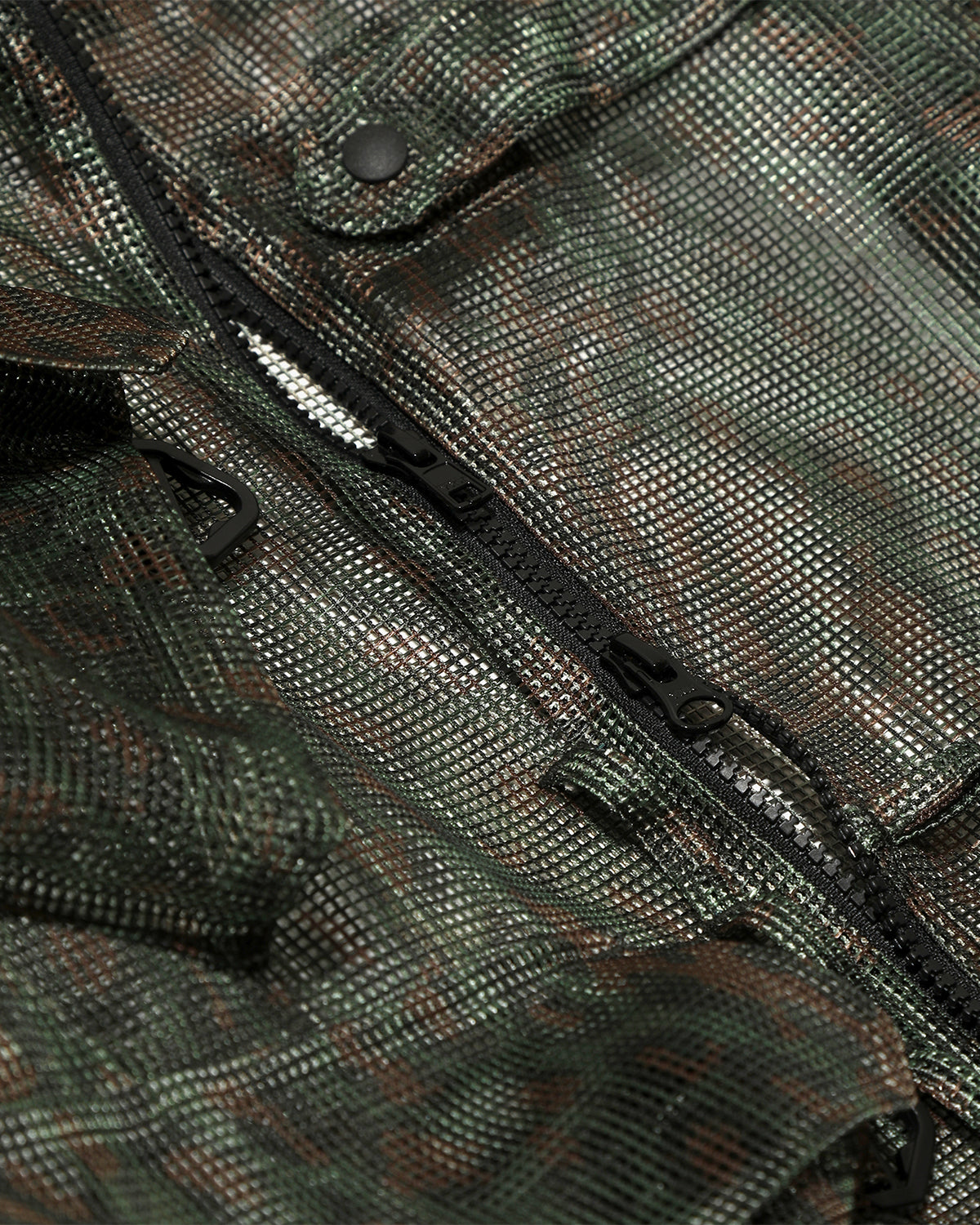 Bush Trek Jacket - Printed Heavyweight Mesh - Green