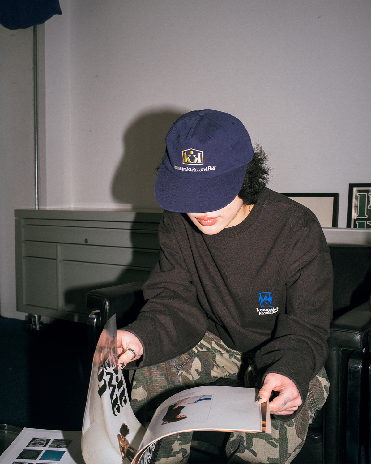 Basic Logo Long Sleeve Sweat - Charcoal