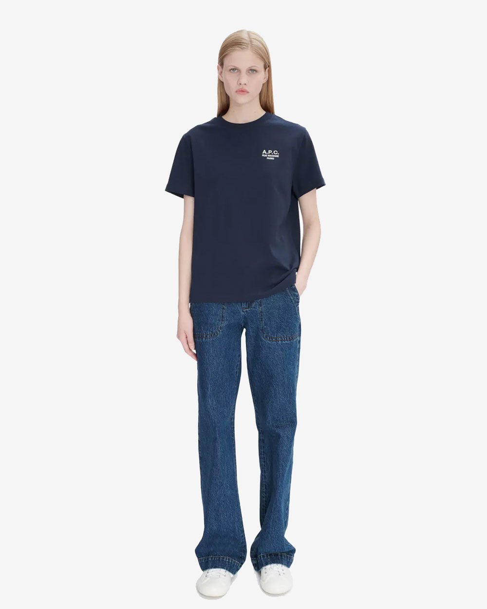 Standard Rue Madame T-Shirt - Dark Navy Blue/Ecru