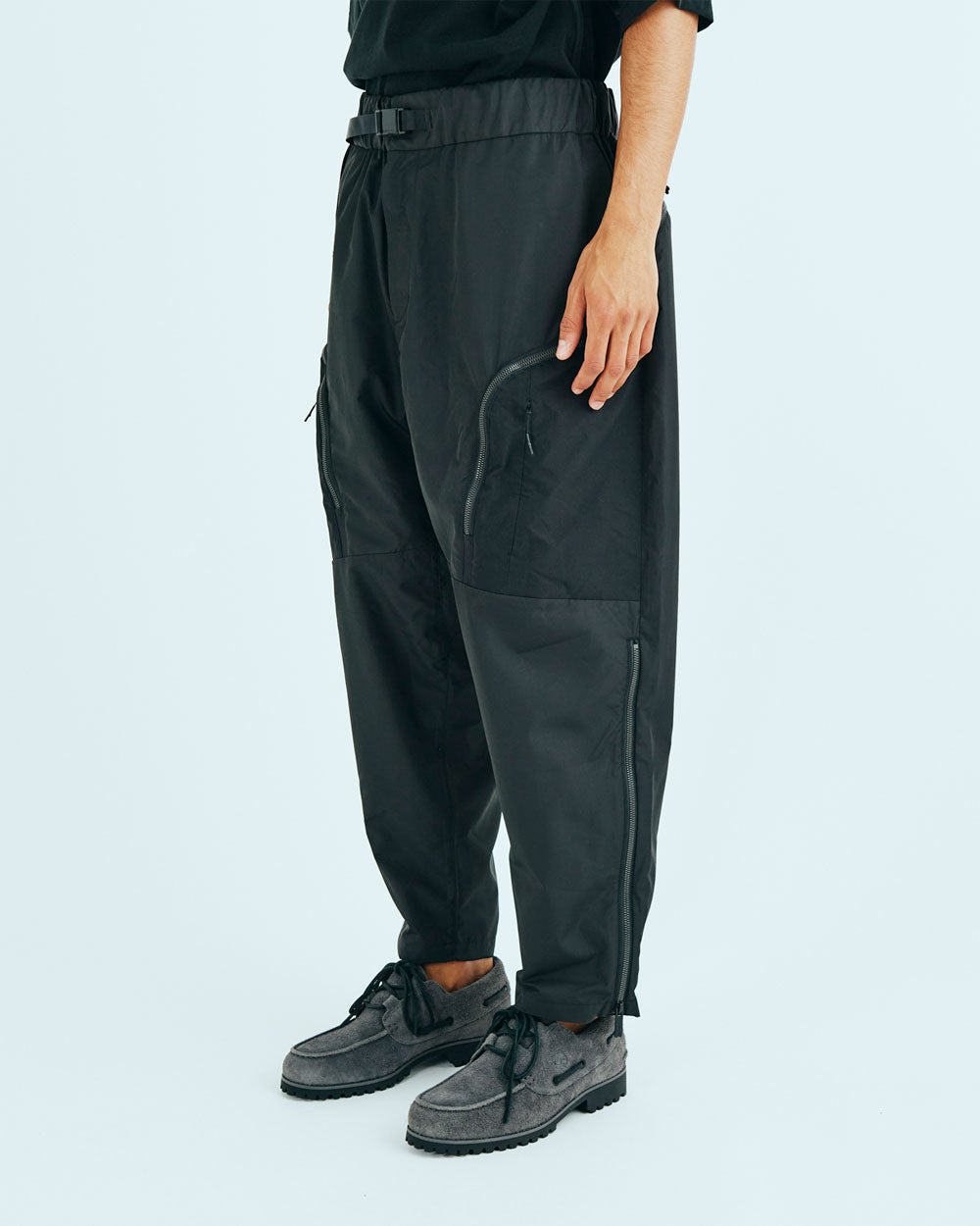 Tapered Cargo Pants - Black