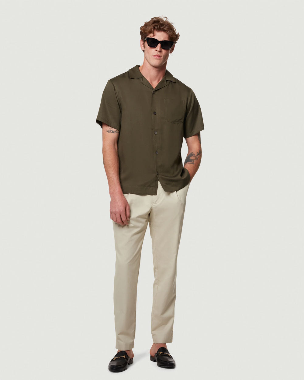 Tencel Shirt -Khaki