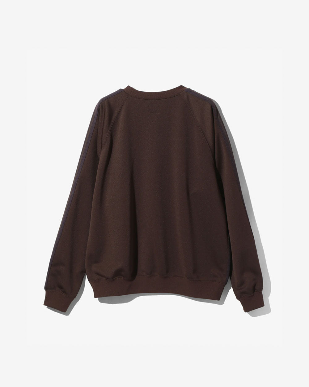 Track Crew Neck Shirt - Poly Smooth - Dark Brown