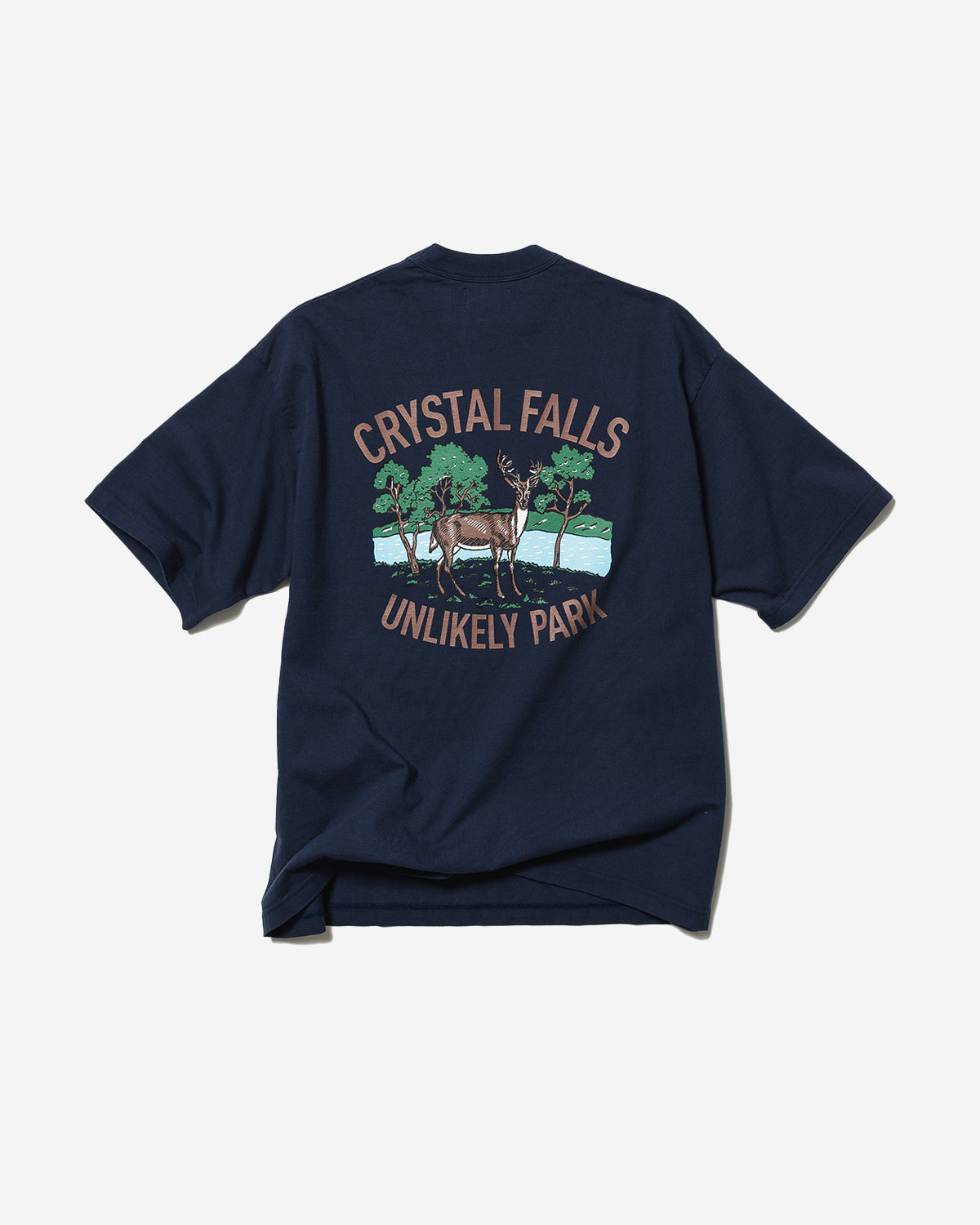 Unlikely Authentic Graphic Tee "CRYSTAL FALLS" - Navy