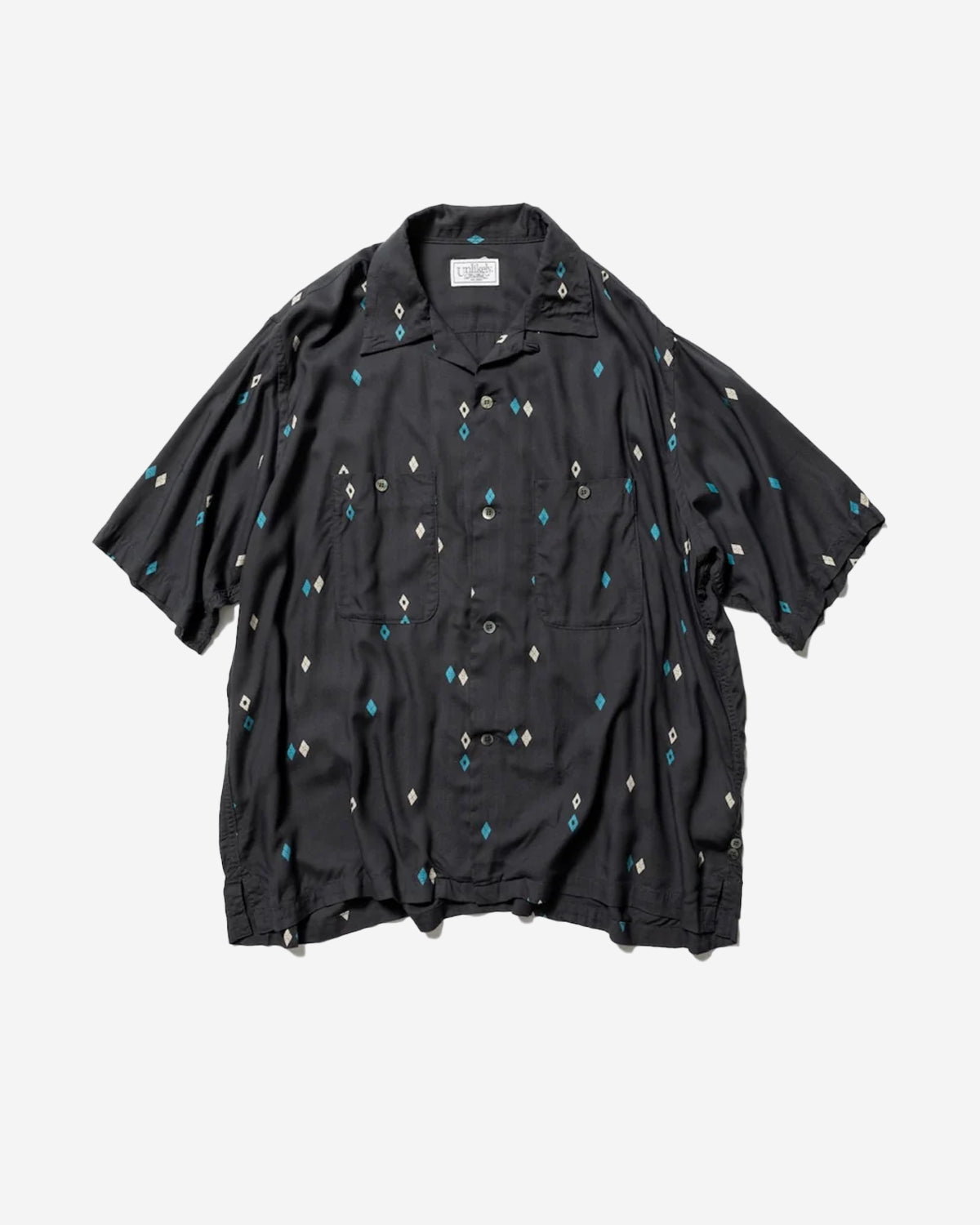 Unlikely Rayon Shirts S/S Argyle  - Charcoal