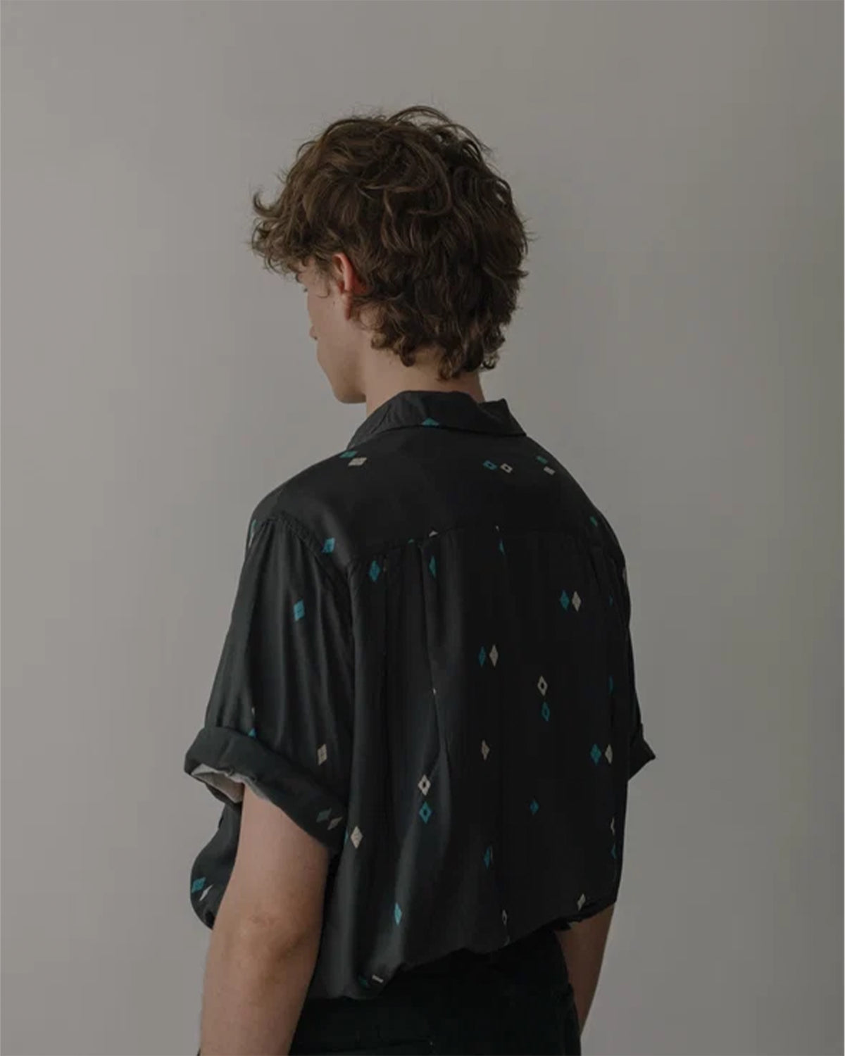 Unlikely Rayon Shirts S/S Argyle  - Charcoal