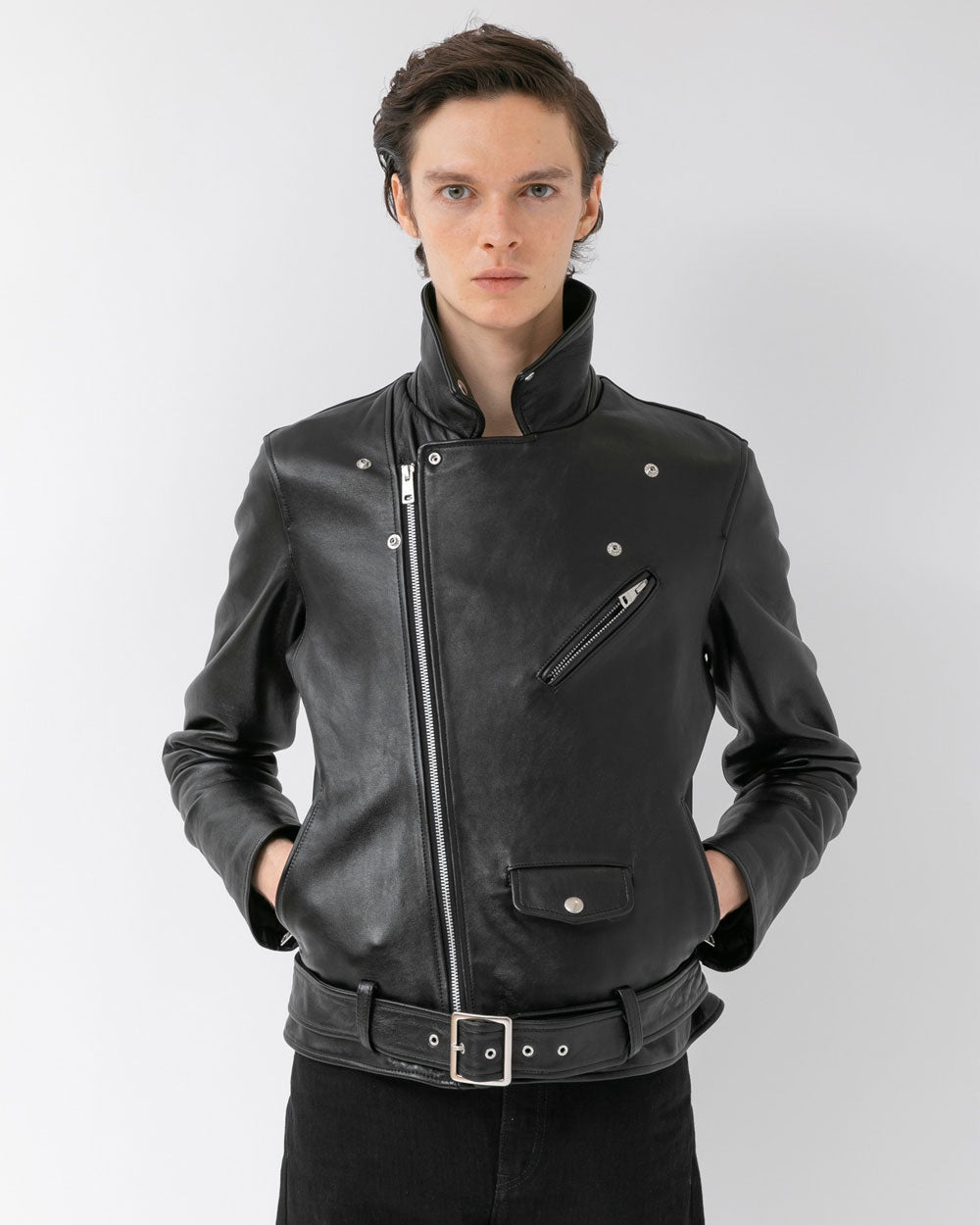 Vintage Leather THE /A Riders Jacket - Black