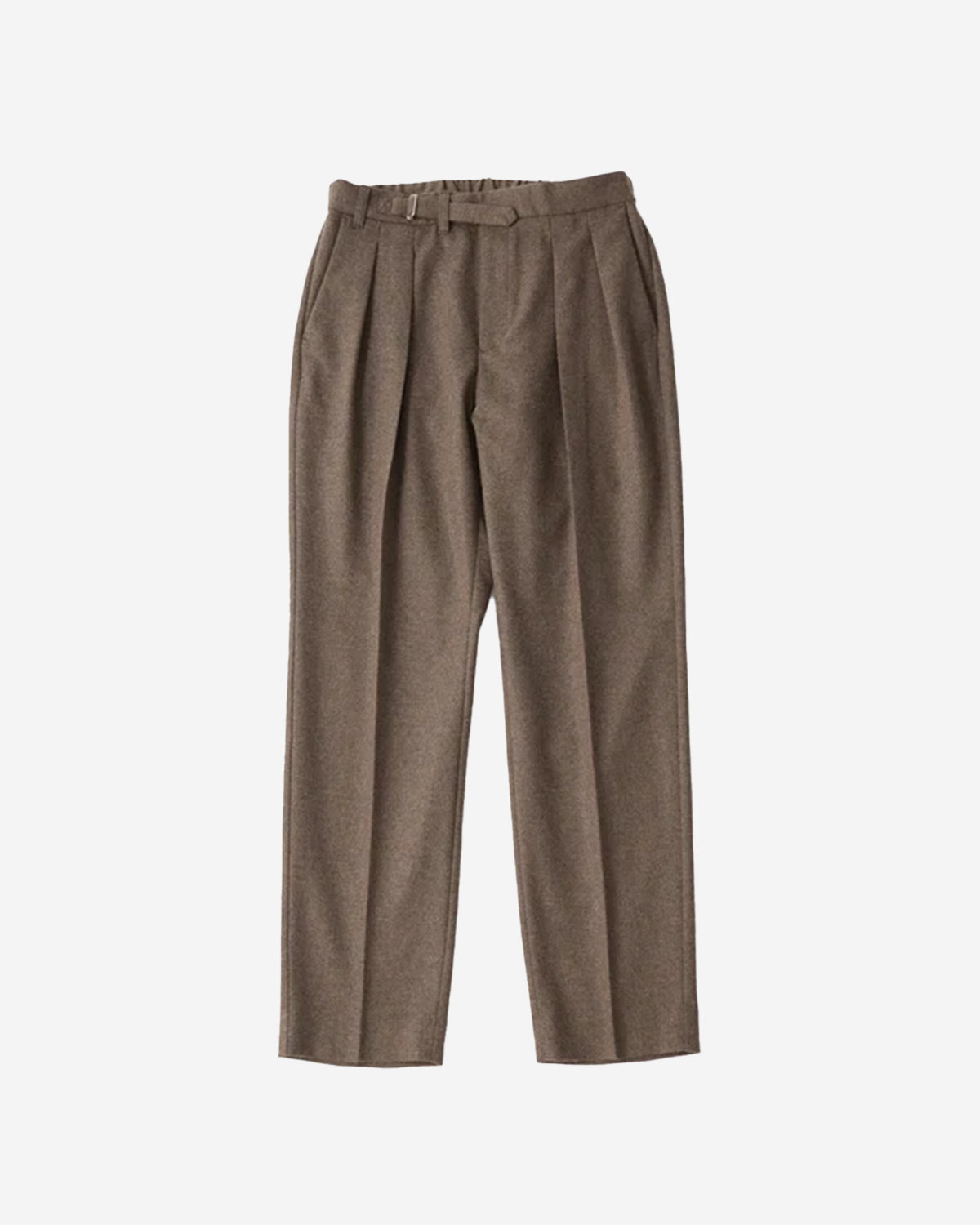 2 Tuck Tapered Pants - Brown