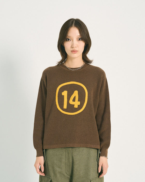 Team Waffle Pullover - Brown