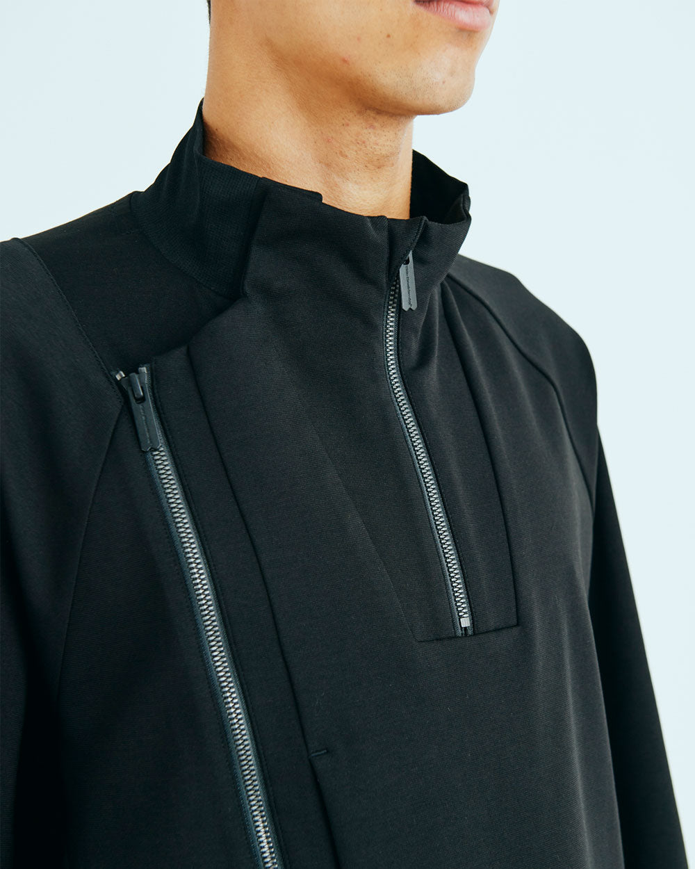 Zip Pullover - Black